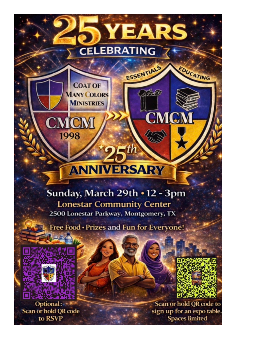 Archived anniversary kickoff flyer advertising March 29 at Lone Star Community Center